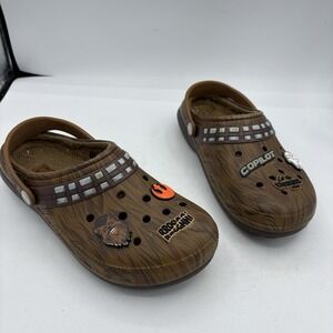 Crocs Star Wars Shoes Boys Youth Size J 6 Chewbacca Slip On Clog Kid Child Brown